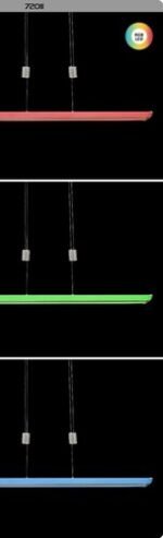 Pendul Temperius, metal crom satin, abajur alb, LED 24W, L1000MM, H30MM - imagine 12