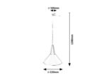Pendul Felipe, metal negru mat, E27 x1 MAX 40W, Ø220MM - imagine 4