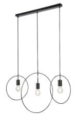 Pendul Dilara, metal negru mat, E27 x3 MAX 40W, L860MM - imagine 3