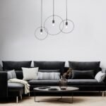 Pendul Dilara, metal negru mat, E27 x3 MAX 40W, L860MM