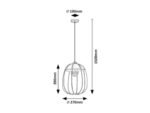 Pendul Svens, Negru mat/portocaliu, E27 1x60W, Ø270mm, Rabalux - imagine 7