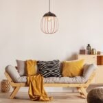 Pendul Svens, Negru mat/portocaliu, E27 1x60W, Ø270mm, Rabalux