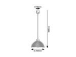 Pendul Avenora, plastic negru, abajur alb, E27 x1 MAX 60W, Ø250MM - imagine 7