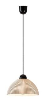 Pendul Avenora, plastic negru, abajur alb, E27 x1 MAX 60W, Ø250MM - imagine 3