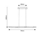 Pendul Remiel, metal negru mat, abajur alb, LED 30W, L790MM, H65MM - imagine 7