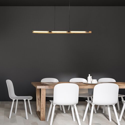 72045-e.jpg Pendul Remiel, metal negru mat, abajur alb, LED 30W, L790MM, H65MM - imagine 1