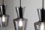 Pendul Abra, metal negru mat, abajur fumuriu, E27 x3 MAX 60W, Ø150MM, L600MM, H250MM - imagine 5