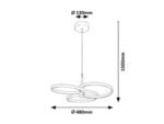 Pendul Isidora, metal gri-bej, abajur alb, LED 50W, Ø480MM - imagine 11