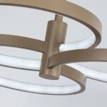 Pendul Isidora, metal gri-bej, abajur alb, LED 50W, Ø480MM - imagine 4