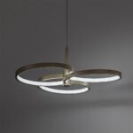 Pendul Isidora, metal gri-bej, abajur alb, LED 50W, Ø480MM - imagine 7