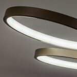 Pendul Isidora, metal gri-bej, abajur alb, LED 50W, Ø480MM - imagine 8