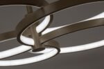 Pendul Isidora, metal gri-bej, abajur alb, LED 70W, L700MM - imagine 7
