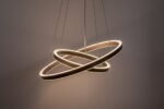 Pendul Nevira, metal maro cafea periat, abajur alb, LED 45W, Ø600MM - imagine 6