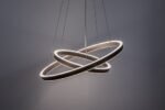 Pendul Nevira, metal maro cafea periat, abajur alb, LED 45W, Ø600MM - imagine 7