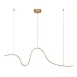Pendul Cobria, metal auriu, abajur alb, LED 20W, L1100MM, H320MM - imagine 4