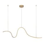 Pendul Cobria, metal auriu, abajur alb, LED 20W, L1100MM, H320MM - imagine 3