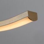 Pendul Cobria, metal auriu, abajur alb, LED 20W, L1100MM, H320MM - imagine 5