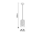 Pendul Noxelle, lemn negru mat/ stejar, abajur alb, G9 x1 MAX 5W, Ø130MM - imagine 7