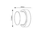 Aplică exterior / Plafonieră exterior Durbe, plastic negru, abajur alb, LED 10W, Ø170MM - imagine 13