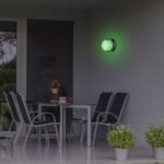 Aplică exterior / Plafonieră exterior Durbe, plastic negru, abajur alb, LED 10W, Ø170MM