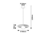 Pendul Glowbells, metal gri-bej, abajur alb, G9 x1 MAX 25W, Ø350MM, H200MM - imagine 7
