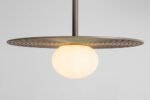 Pendul Glowbells, metal gri-bej, abajur alb, G9 x1 MAX 25W, Ø350MM, H200MM - imagine 4