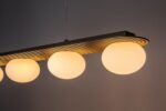 Pendul Glowbells, metal gri-bej, abajur alb, G9 x5 MAX 25W, L1000MM - imagine 6