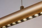 Pendul Olyssia, metal auriu, abajur transparent, LED 24W, Ø520MM - imagine 7