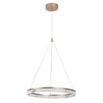 Pendul Rivona, metal auriu, abajur alb, LED 24W, Ø500MM - imagine 4