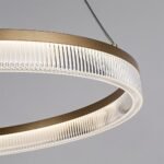 Pendul Rivona, metal auriu, abajur alb, LED 24W, Ø500MM - imagine 5