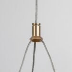 Pendul Rivona, metal auriu, abajur alb, LED 24W, Ø500MM - imagine 6