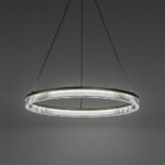 Pendul Rivona, metal auriu, abajur alb, LED 24W, Ø500MM - imagine 9
