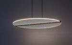 Pendul Norael, metal negru mat, abajur transparent, LED 24W, Ø510MM - imagine 5