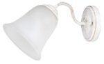 Aplică Fabiola, metal alb antichizat, abajur sticlă opal, E27 x1 MAX 40W, Ø150MM, L150MM, H170MM - imagine 5