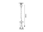 Pendul de exterior Savano, aluminiu antracit, abajur transparent, E27 x1 MAX 40W, Ø160MM - imagine 7