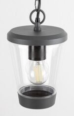Pendul de exterior Savano, aluminiu antracit, abajur transparent, E27 x1 MAX 40W, Ø160MM - imagine 5
