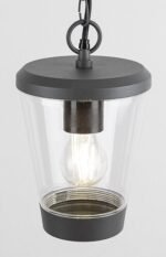 Pendul de exterior Savano, aluminiu antracit, abajur transparent, E27 x1 MAX 40W, Ø160MM - imagine 6