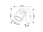 Spot Mirral, metal gri-bej, abajur transparent, E14 x1 MAX 15W, H160MM - imagine 7