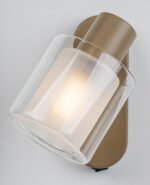 Spot Mirral, metal gri-bej, abajur transparent, E14 x1 MAX 15W, H160MM - imagine 5