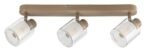 Spot Mirral, metal gri-bej, abajur transparent, E14 x3 MAX 15W, L560MM - imagine 3