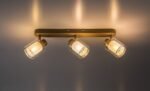 Spot Mirral, metal gri-bej, abajur transparent, E14 x3 MAX 15W, L560MM - imagine 6