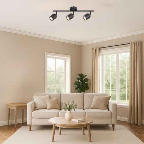 73103-e.jpg Spot Lianet, metal negru mat, GU10 x3 MAX 15W, L450MM - imagine 1