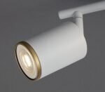 Spot Nolie, metal alb mat, abajur alb mat/ auriu, GU10 x2 MAX 15W, L250MM - imagine 6