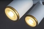 Spot Nolie, metal alb mat, abajur alb mat/ auriu, GU10 x3 MAX 15W, L270MM - imagine 6