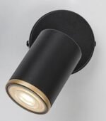 Spot Nolie, metal negru mat, abajur negru mat/ auriu, GU10 x1 MAX 15W, H130MM - imagine 5
