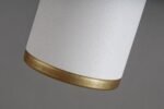 Spot Nolie, metal alb mat, abajur alb mat/ auriu, GU10 x1 MAX 15W, H200MM - imagine 6