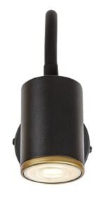 Spot Nolie, metal negru mat, abajur negru mat/ auriu, GU10 x1 MAX 15W, H200MM - imagine 6