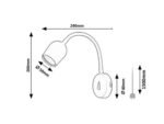 Spot Lianet, metal gri-bej, GU10 x1 MAX 15W, H200MM - imagine 7