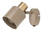 Spot Tisandra, metal gri-bej/ auriu, abajur gri-bej, E14 x1 MAX 10W, H130MM - imagine 4