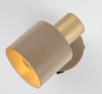 Spot Tisandra, metal gri-bej/ auriu, abajur gri-bej, E14 x1 MAX 10W, H130MM - imagine 6